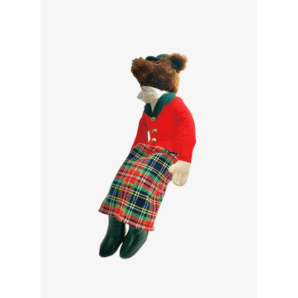 Mrs Fox in Equestrian Attire Stuffed Animal Vintage Store Display Design Decor - Picture 3 of 8